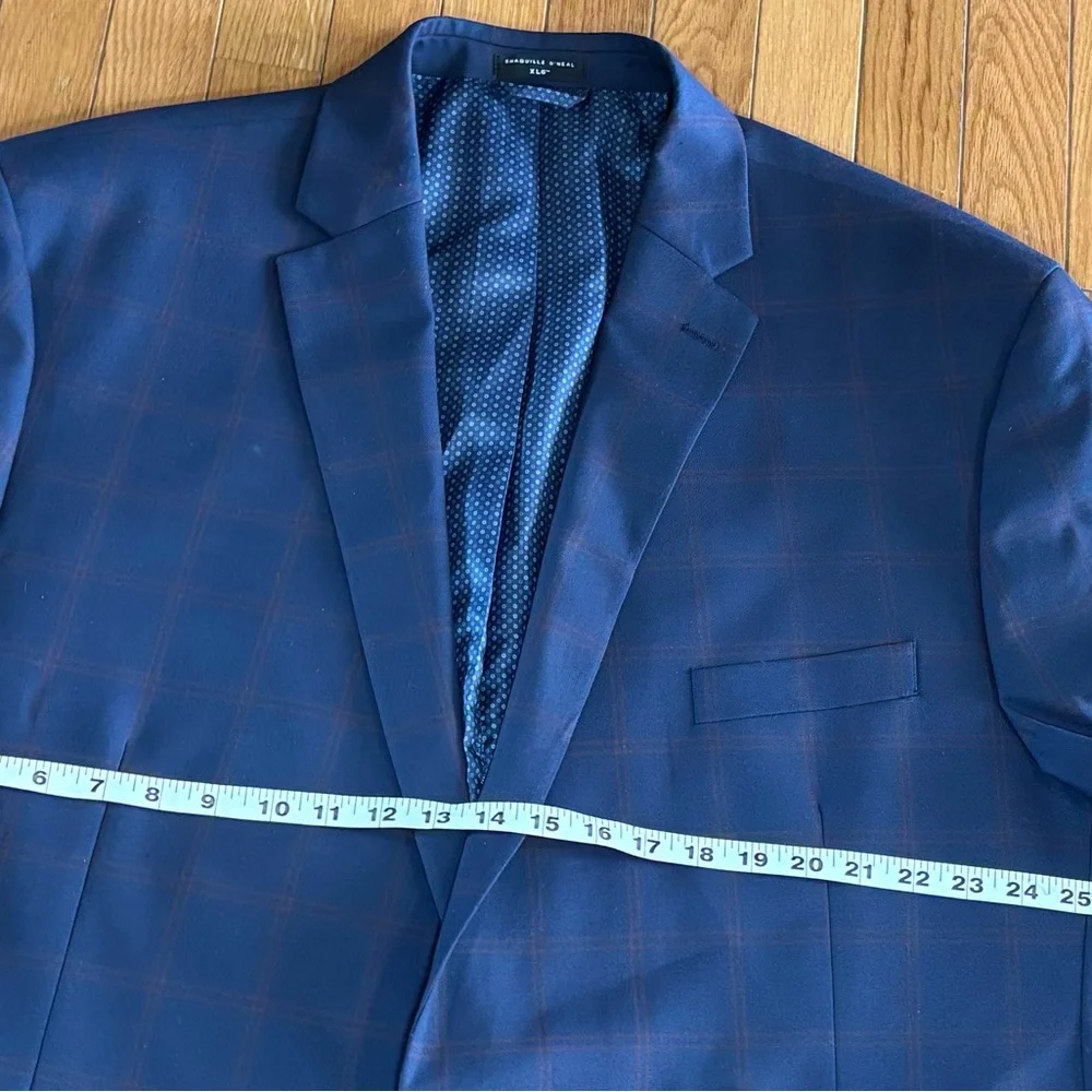 Shaquille O’Neal Men’s ‎ Blue Plaid Blazer size XLG 52L